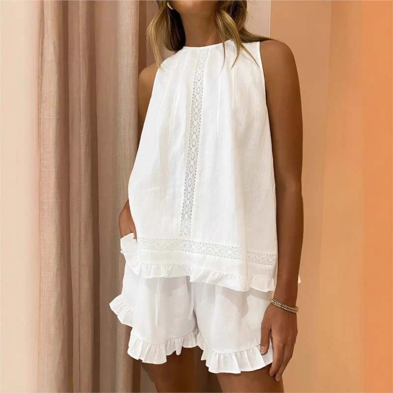 Elastic Lace Trim - Nouvel ensemble 2 pièces d'été pour
