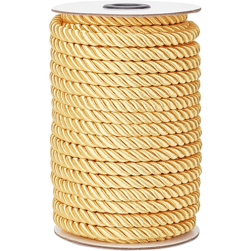 Cord Trim Twisted - 1 Rouleau de Corde Décorative Dorée