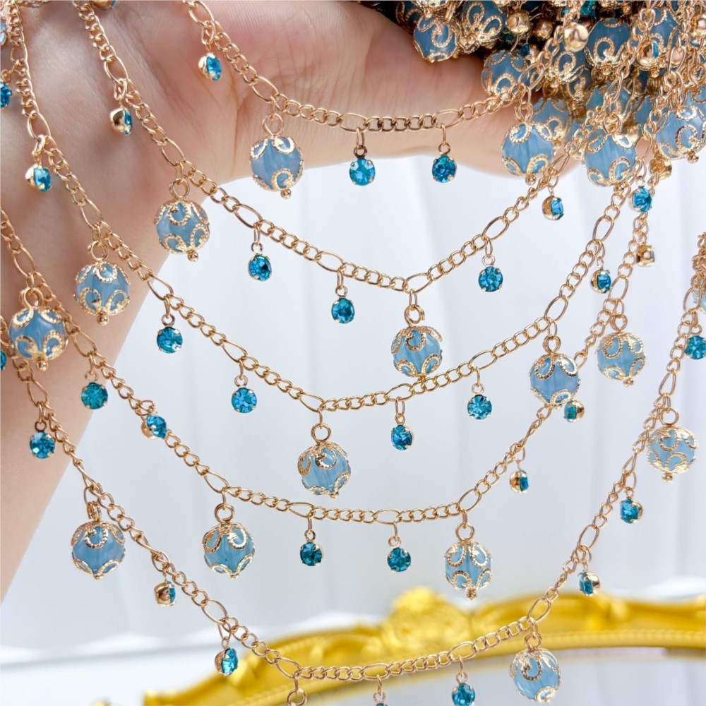 Pearl Trim Chain - Chaîne en laiton de 0,5 mètre/1