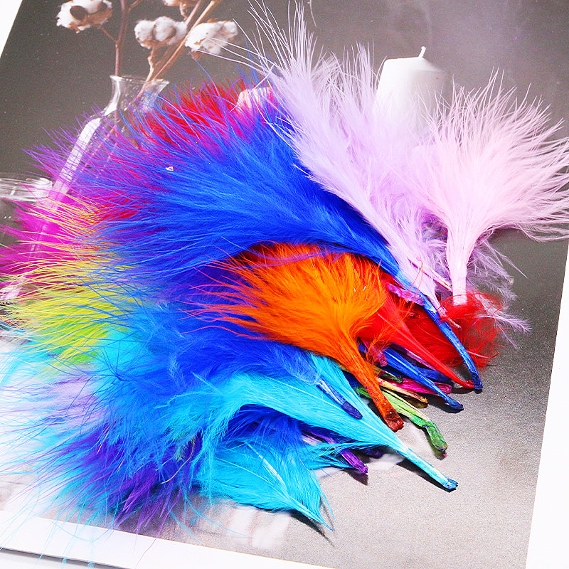 Feather Trim Marabou - Plume de dinde naturelle moelleuse colorée,