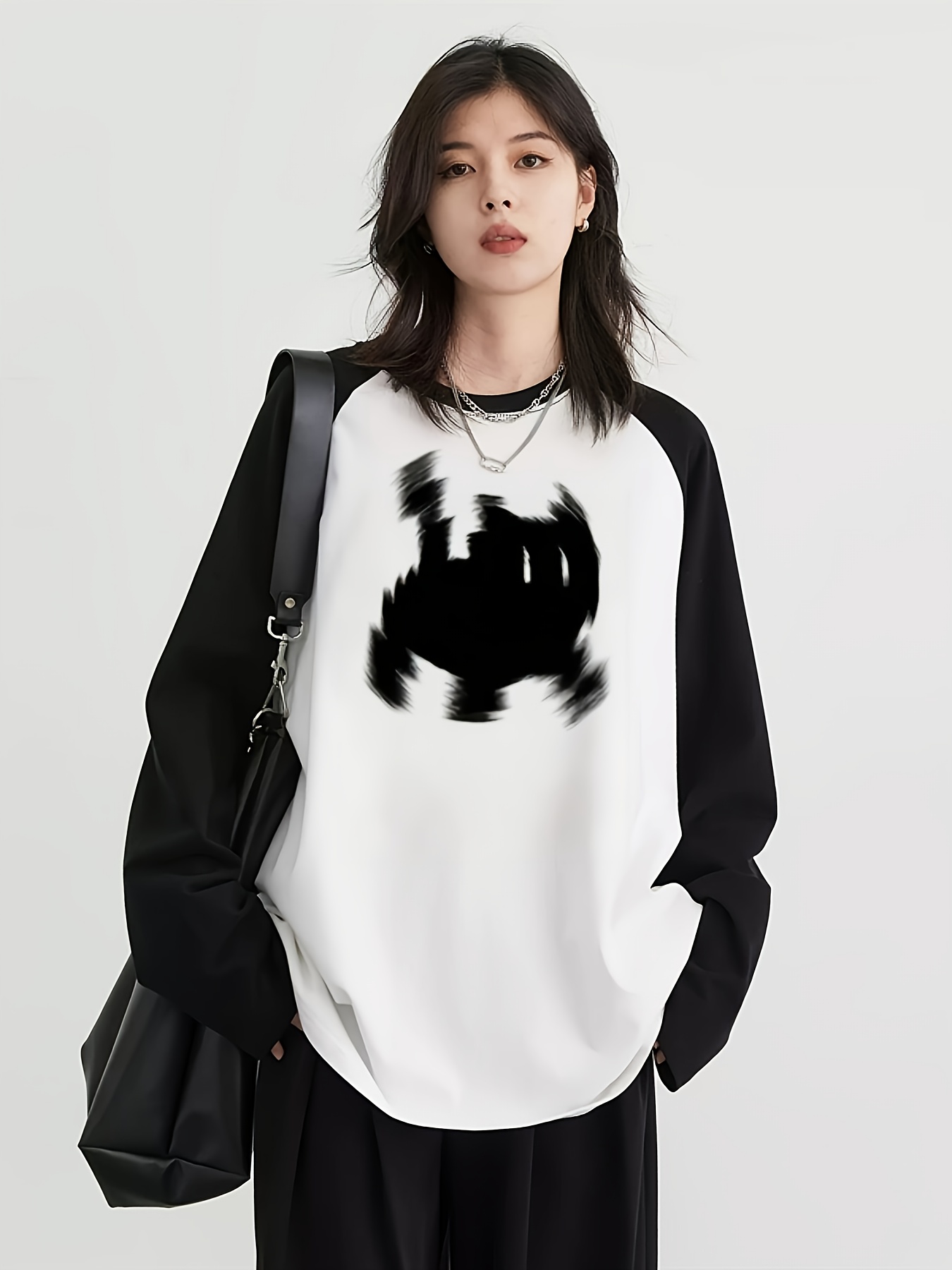 Embellish Knit - T-shirt à manches longues raglan Y2K
