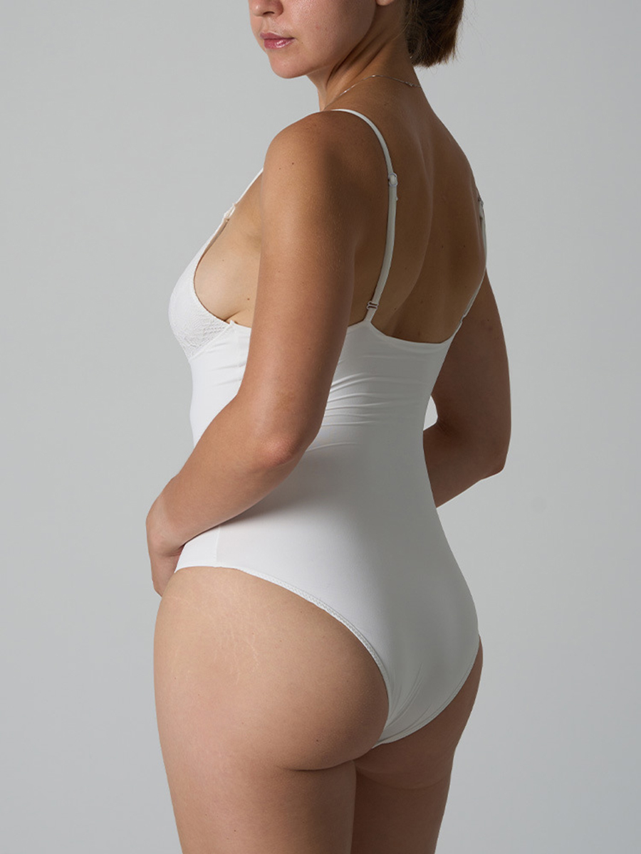 Body gainant pour femme à col  - Elastic Lace Trim avis et prix