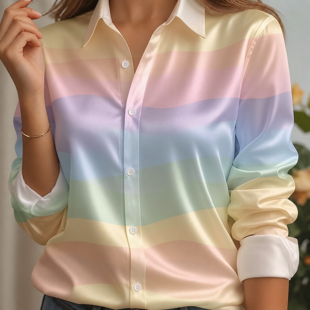 Chemisier ample à col à revers - Embellish Knit avis et prix