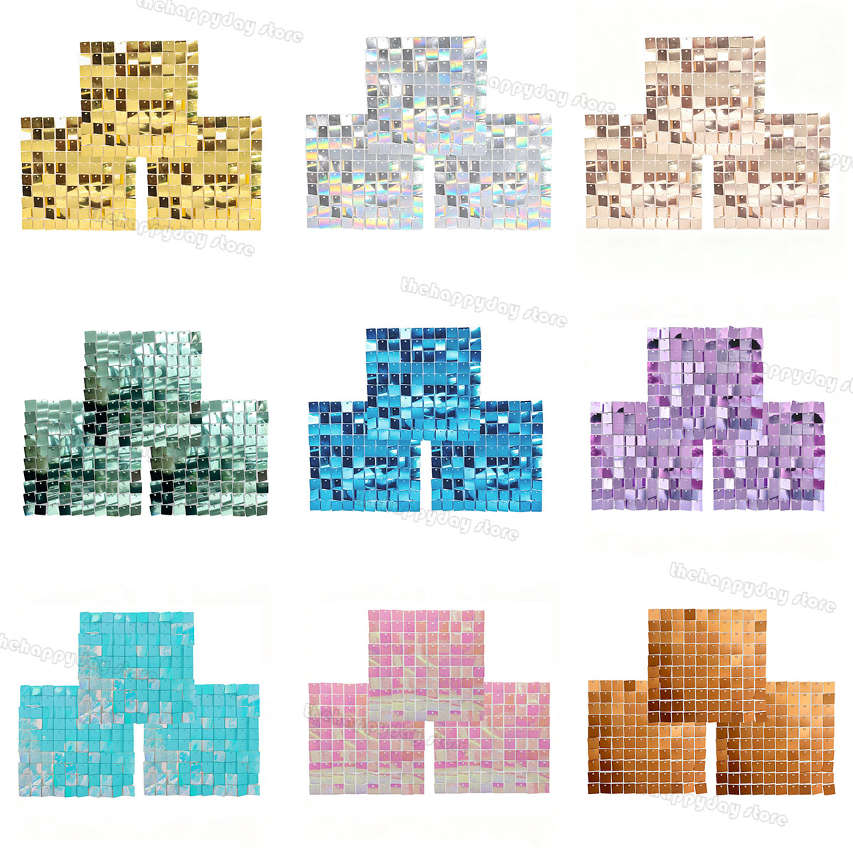 Lot de 3 panneaux muraux scint - Sequin Fabric Panel avis et prix