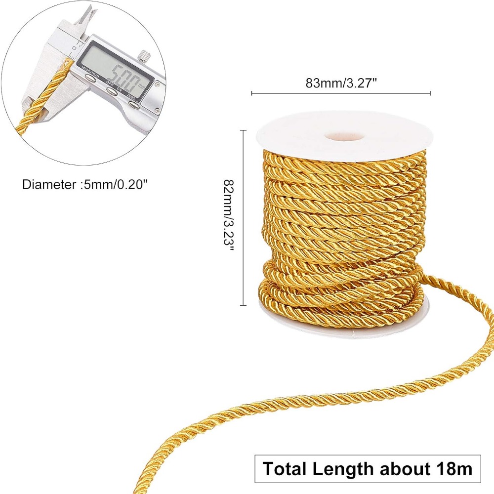 Garniture de ULtorsadée dorée, - Cord Trim Twisted avis et prix